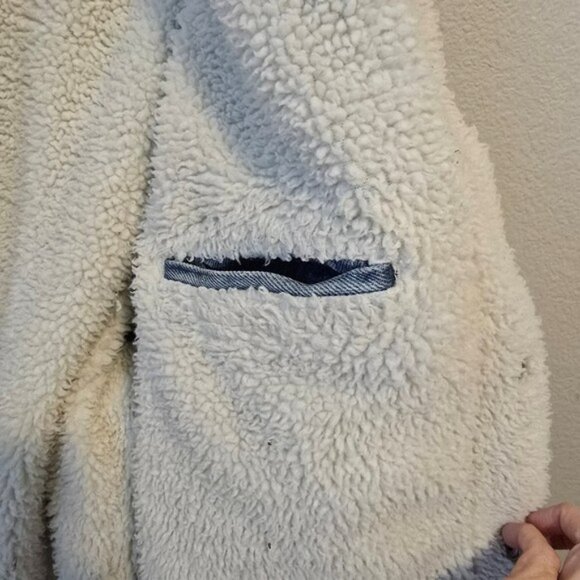 Men's Levi's Classic Blue Denim Jacket Sherpa Lining Size XXL Truckers Blue Jean - Picture 10 of 17